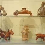 Pots, bowls, plates, flat bowls, human and zoomorphic figures account for development of the peoples included in the Western Mexico Culture concept, in the region integrated to present by Michoacan, Colima, Nayarit, Jalisco and Guanajuato